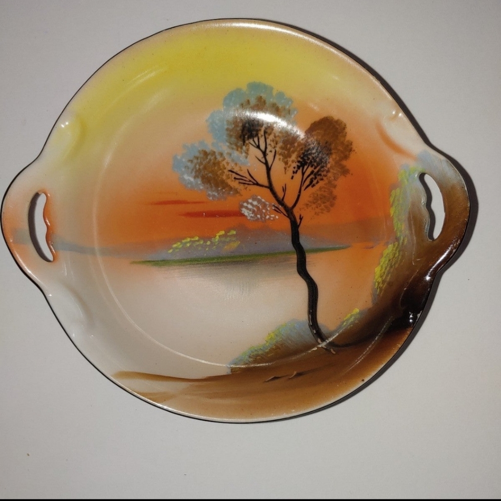 Vintage Noritake Hand Painted Trinket Bowl